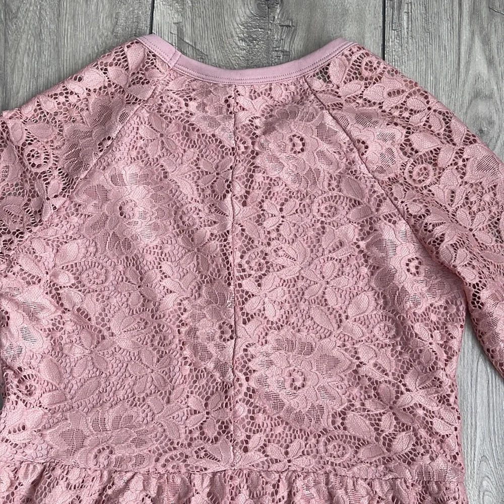 Art Class Girl Rose Stretch Lace Dress Size XL (14/16)